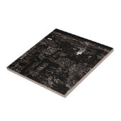 Sepia New York City Night Skyline Tegeltje (Zijkant)