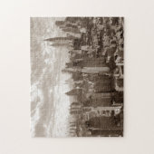Sepia New York City Old  Retro Legpuzzel (Verticaal)