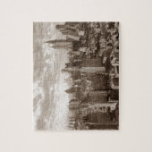 Sepia New York City Old  Retro Legpuzzel (Verticaal)