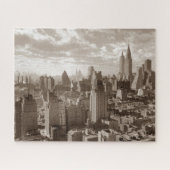Sepia New York City Old  Retro Legpuzzel (Horizontaal)