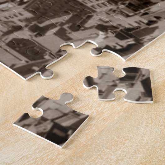 Sepia New York City Old  Retro Legpuzzel (Zijkant)