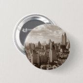 Sepia New York City Ronde Button 5,7 Cm (Voorkant /achterkant)
