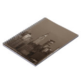 Sepia New York City Silhouet Notitieboek (Linkerzijde)