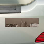 Sepia New York City Skyline Bumpersticker (Op auto)