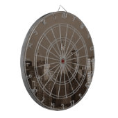 Sepia New York City Skyline Dartbord (Voorkant Links)