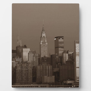 Sepia New York City Skyline Fotoplaat