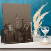 Sepia New York City Skyline Fotoplaat (Zijkant)