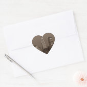 Sepia New York City Skyline Hart Sticker (Envelop)