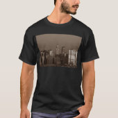 Sepia New York City Skyline T-shirt (Voorkant)