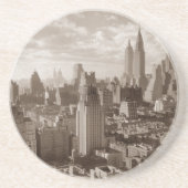 Sepia New York City Zandsteen Onderzetter (Voorkant)