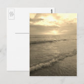Sepia oceanische zonsondergang briefkaart (Voorkant / Achterkant)