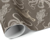Sepia Octopus Paper Cadeaupapier (Rol Hoek)