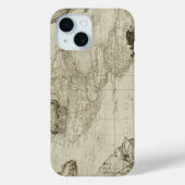 Sepia Old Antiek  Verenigde Staten Kaart Reizen Case-Mate iPhone Case (Achterkant)