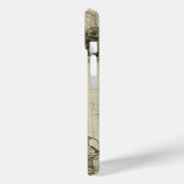 Sepia Old Antiek  Verenigde Staten Kaart Reizen Case-Mate iPhone Case (Achterkant / Links)