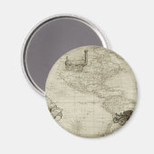 Sepia Old Antiek  Verenigde Staten Kaart Reizen Magneet (Voorkant / Achterkant)