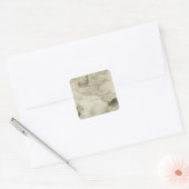 Sepia Old Antiek  Verenigde Staten Kaart Reizen Vierkante Sticker