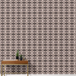 Sepia oogachtig geometrisch S-formaat patroon Behang