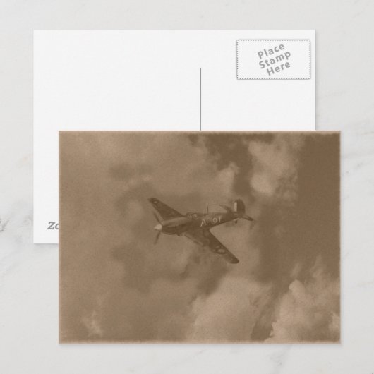 sepia-orkaan briefkaart (Voorkant / Achterkant)