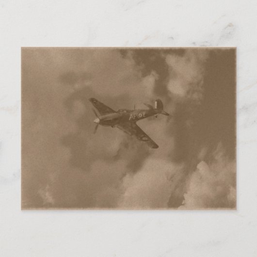 sepia-orkaan briefkaart (Voorkant)