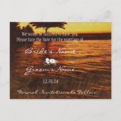 Sepia Oude Tijd Rozen Onder de Kalmerende Golven Aankondigingskaart (Achterkant)