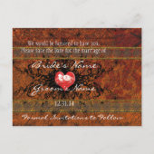 Sepia Oude Tijd Rozen Onder de Kalmerende Golven Aankondigingskaart (Achterkant)