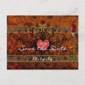 Sepia Oude Tijd Rozen Onder de Kalmerende Golven Aankondigingskaart (Voorkant)