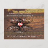 Sepia Oude Tijd Rozen Onder de Kalmerende Golven Aankondigingskaart (Achterkant)