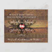 Sepia Oude Tijd Rozen Onder de Kalmerende Golven Aankondigingskaart (Achterkant)