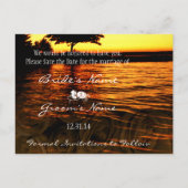 Sepia Oude Tijd Rozen Onder de Kalmerende Golven Aankondigingskaart (Achterkant)