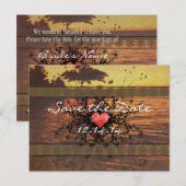 Sepia Oude Tijd Rozen Onder de Kalmerende Golven Aankondigingskaart (Voorkant / Achterkant)