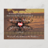 Sepia Oude Tijd Rozen Onder de Kalmerende Golven Aankondigingskaart (Achterkant)