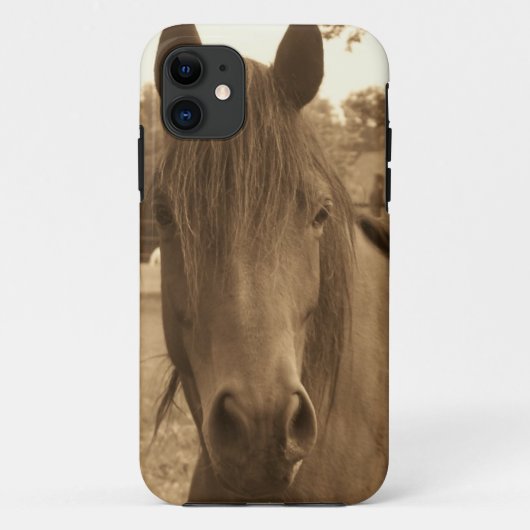 Sepia Paard Case-Mate iPhone Case (Achterkant)