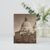 Sepia Paper Effect Venice Grand Canal Briefkaart (Staand voorkant)