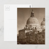 Sepia Paper Effect Venice Grand Canal Briefkaart (Voorkant / Achterkant)