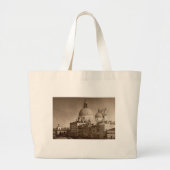 Sepia Paper Effect Venice Grand Canal Grote Tote Bag (Voorkant)