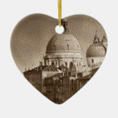 Sepia Paper Effect Venice Grand Canal Keramisch Ornament (Voorkant)