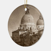 Sepia Paper Effect Venice Grand Canal Keramisch Ornament (Links)