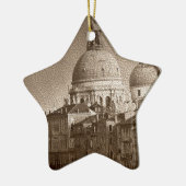 Sepia Paper Effect Venice Grand Canal Keramisch Ornament (Links)