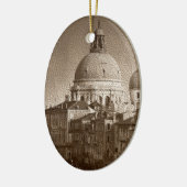 Sepia Paper Effect Venice Grand Canal Keramisch Ornament (Links)