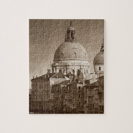 Sepia Paper Effect Venice Grand Canal Legpuzzel (Verticaal)