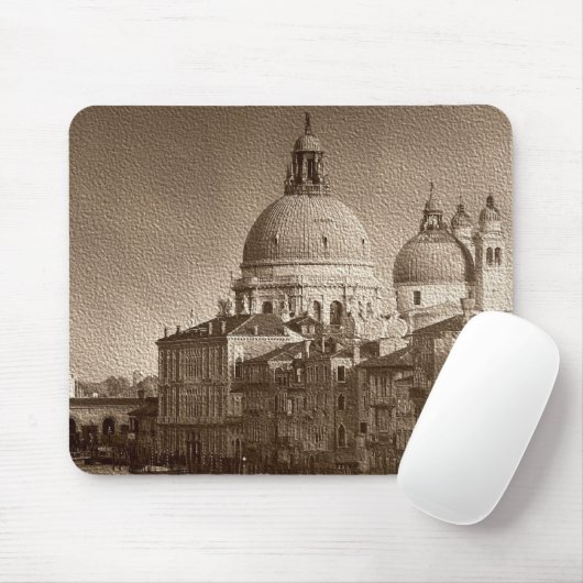 Sepia Paper Effect Venice Grand Canal Muismat (Met muis)