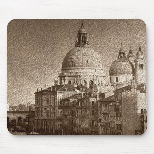 Sepia Paper Effect Venice Grand Canal Muismat (Voorkant)