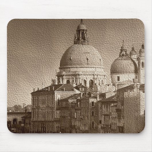 Sepia Paper Effect Venice Grand Canal Muismat (Voorkant)