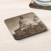 Sepia Paper Effect Venice Grand Canal Onderzetter (Linkerzijde)