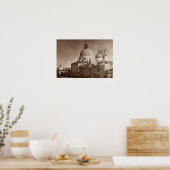 Sepia Paper Effect Venice Grand Canal Poster (Keuken)