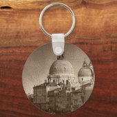 Sepia Paper Effect Venice Grand Canal Sleutelhanger (Voorkant)