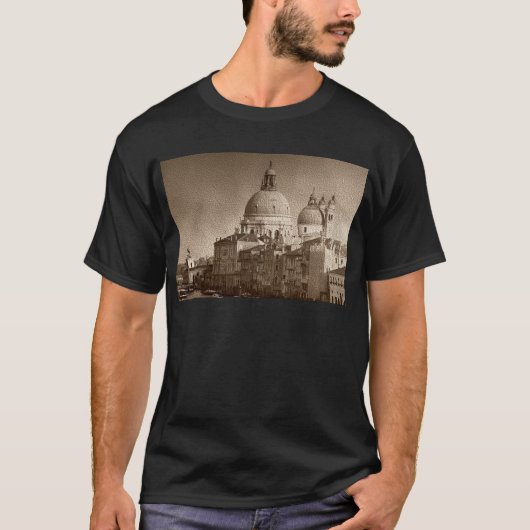 Sepia Paper Effect Venice Grand Canal T-shirt (Voorkant)