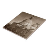 Sepia Paper Effect Venice Grand Canal Tegeltje (Zijkant)