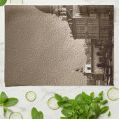 Sepia Paper Effect Venice Grand Canal Theedoek (Gevouwen)