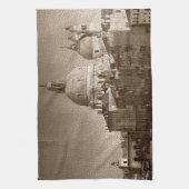 Sepia Paper Effect Venice Grand Canal Theedoek (Verticaal)